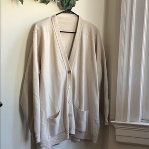 Cream cardigan sweater